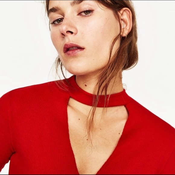 ZARA CHOKER SHIRT - Picture 1 of 4